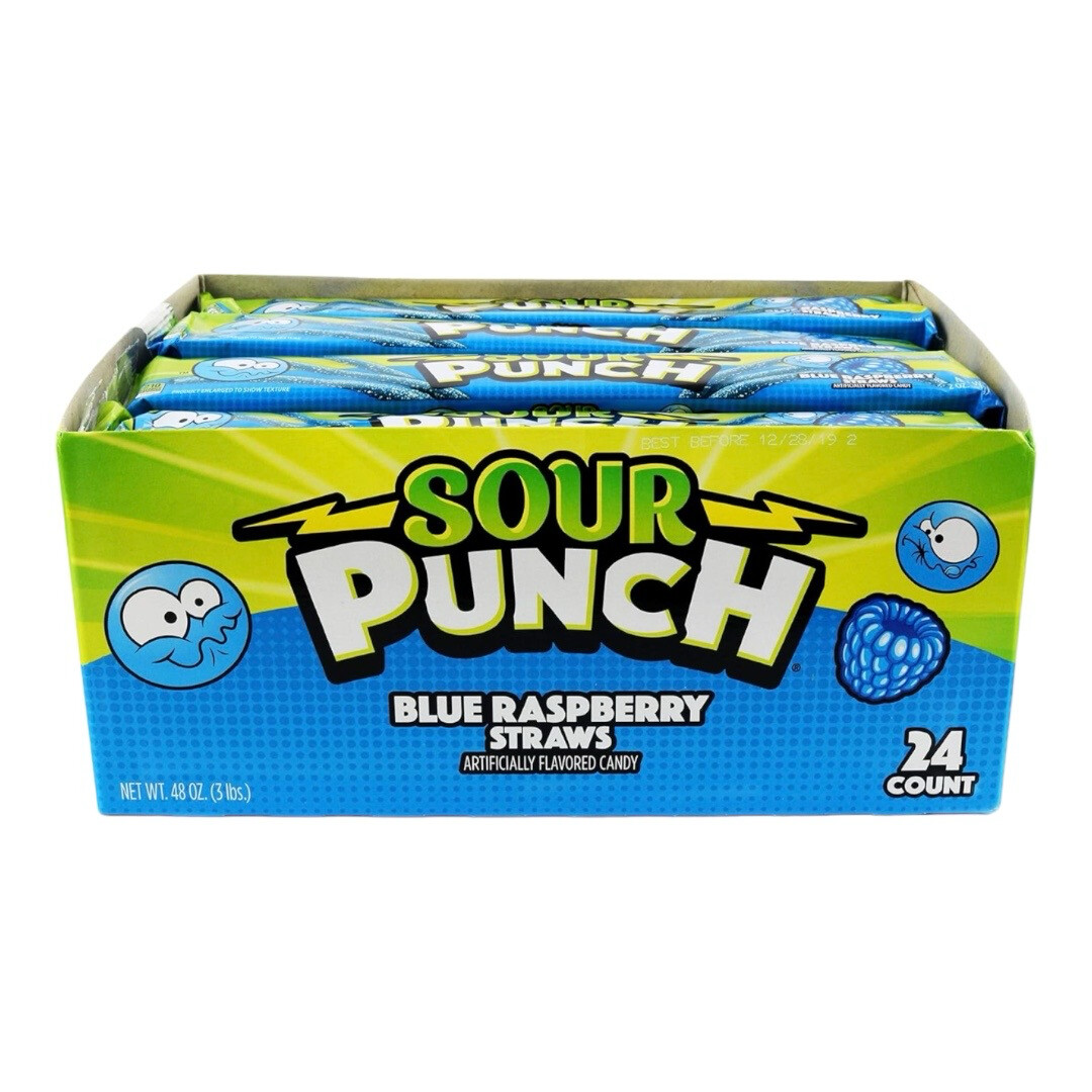 SOUR PUNCH BLUE RASPBERRY STRAWS