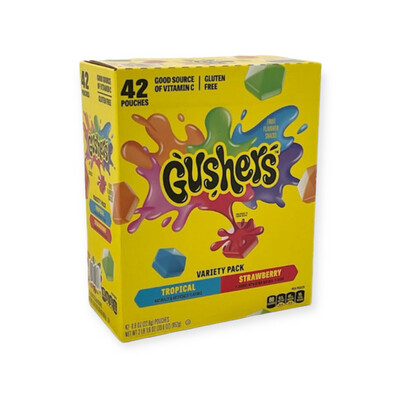 GUSHERS STRAW/TROPICAL FRUIT SNACKS