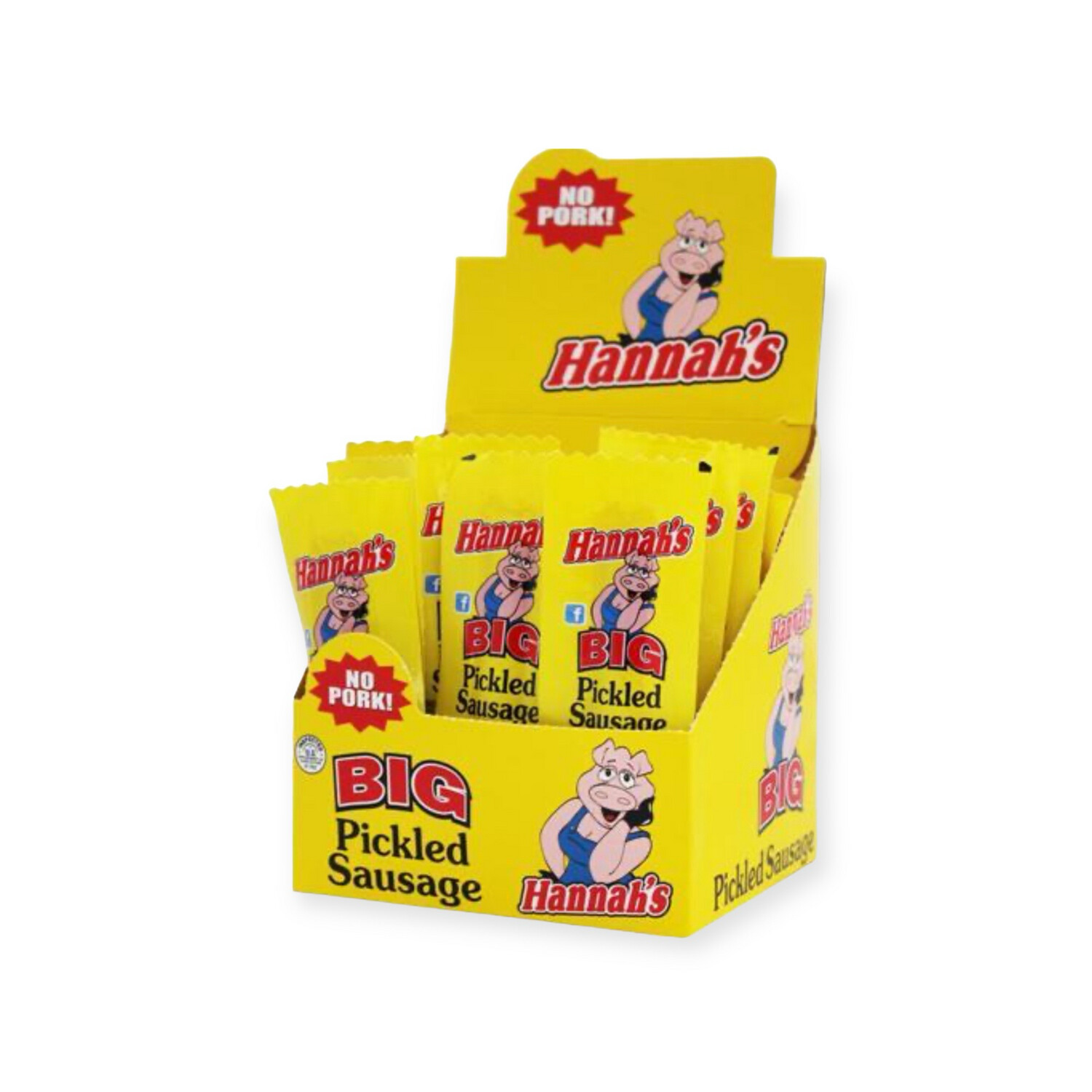 Hannah&#39;s Big Pickled Sausage - 20 Ct