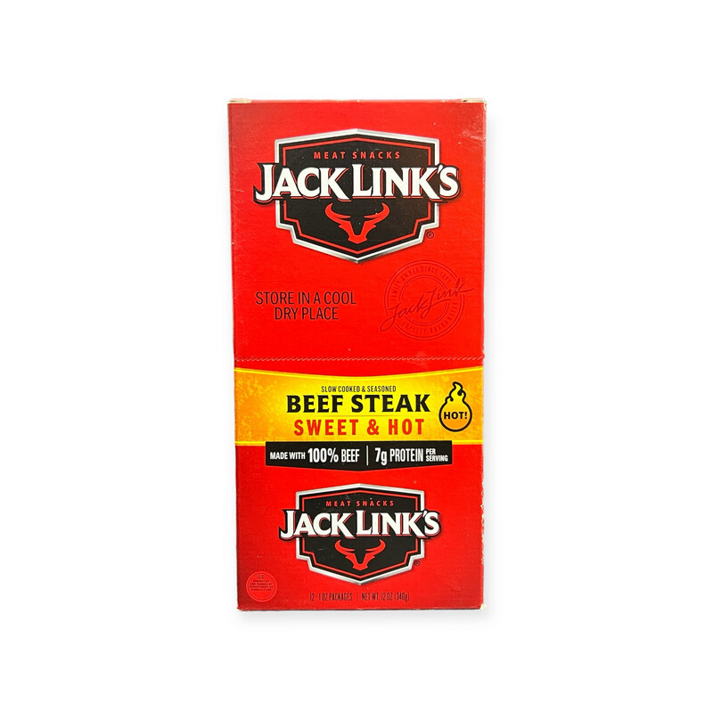 Jack Links Beef Steak Sweet &amp; Hot - 12 Ct