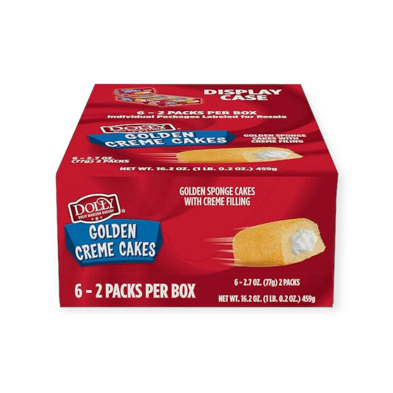 Dolly Golden Crème Cakes Sponge 6/2 Packs 2.7 Oz