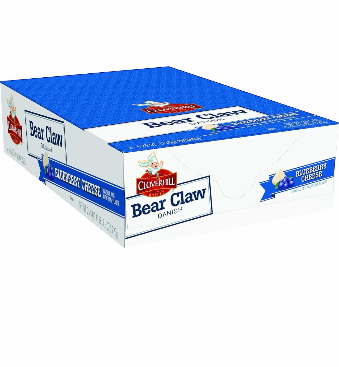 Bakery Bear Claw Danish Blueberry Cheese 4.25oz - 6 Ct
