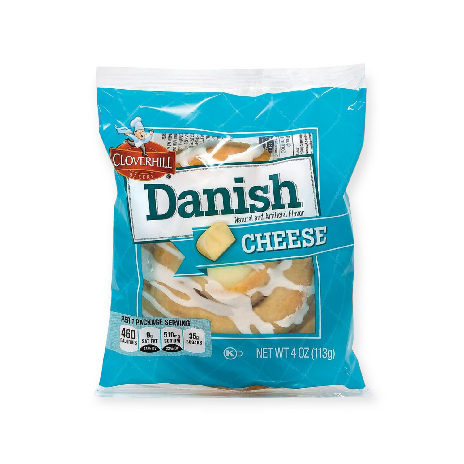 Cloverhill Bakery Round Cheese Danish, 4 Ounce - 6 Count Display Box