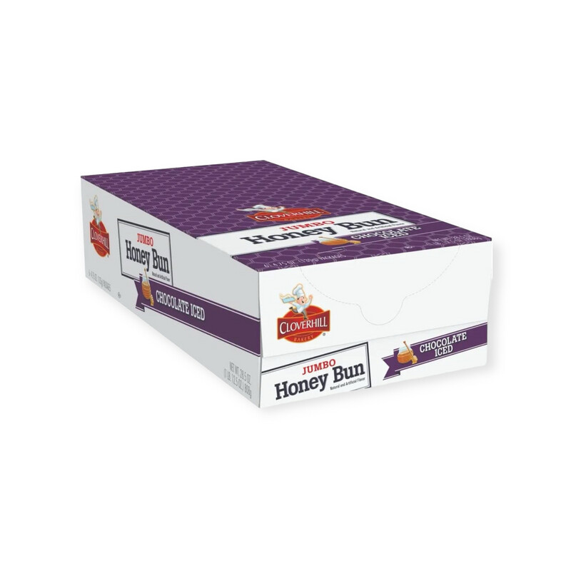 Cloverhill Jumbo Honey Bun, Chocolate Iced - 4.75 Oz (6-Pack)