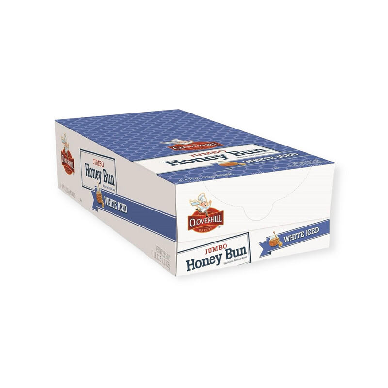 Cloverhill Jumbo White Iced Honey Buns, 4.75 Ounce - 6 Count