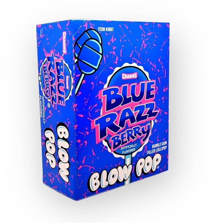 Blow pop blue razz berry - 48 Ct