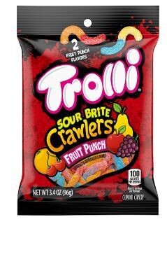 TROLLI SOUR BRITE CRAWLERS FRUIT PUNCH 12/ 3.4 Oz