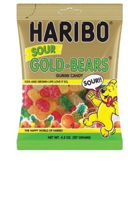 HARIBO  SOUR GOLD BEARS 12/ 4.5 Oz