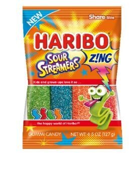 HARIBO  Z!NG SOUR STREAMERS 12/4.5 Oz