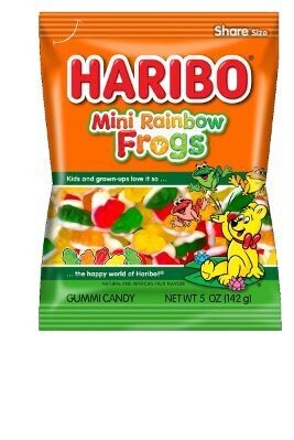 HARIBO  MINI RAINBOW FROGS 12/ 5 Oz