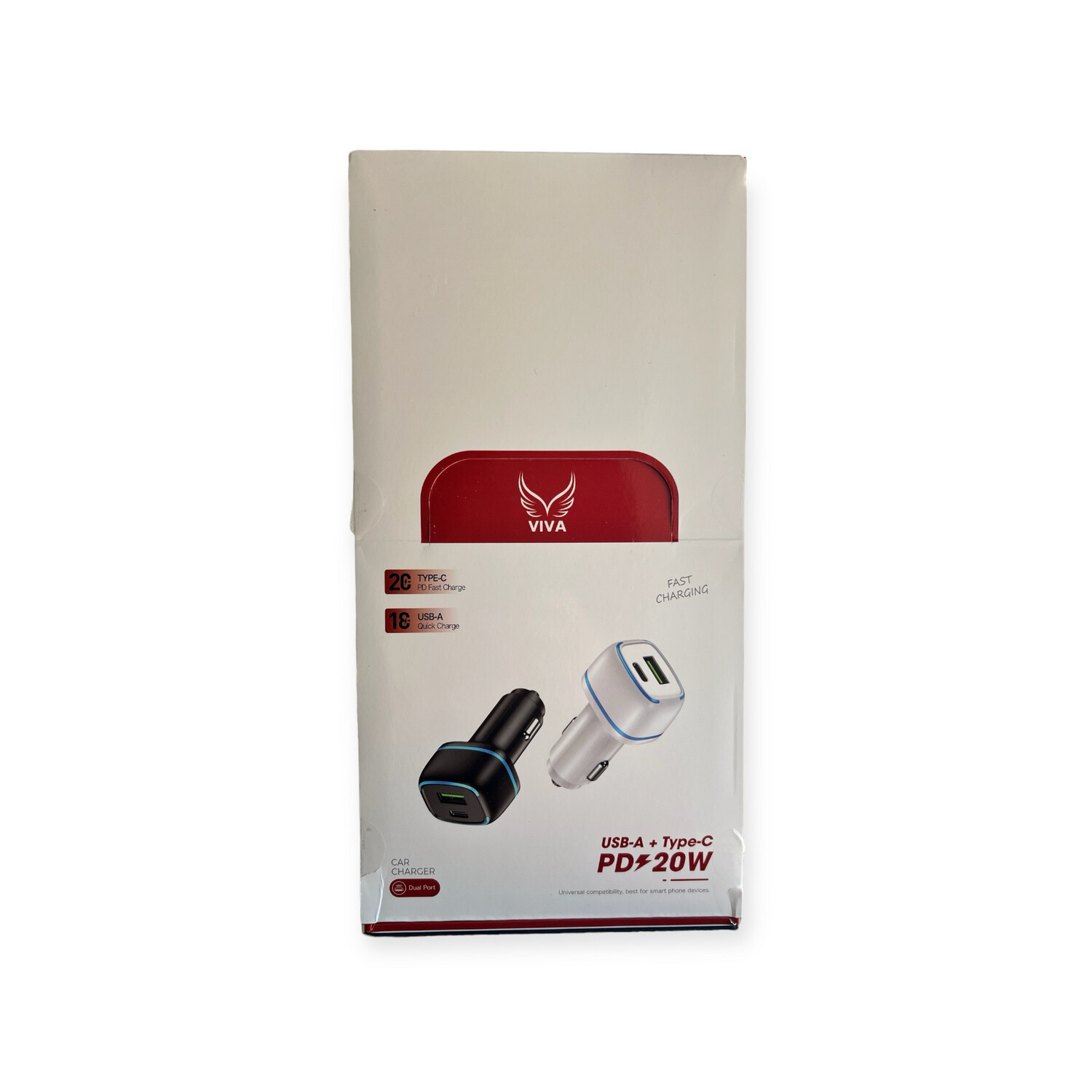 USB - A + C Type-Car Plug - Fast Charging