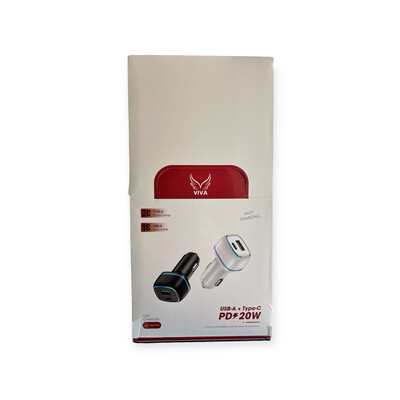 USB - A + C Type-Car Plug - Fast Charging