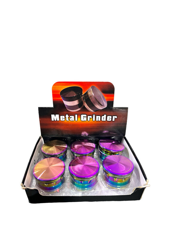 Metal Grinder Rainbow Colors 6 Count Display