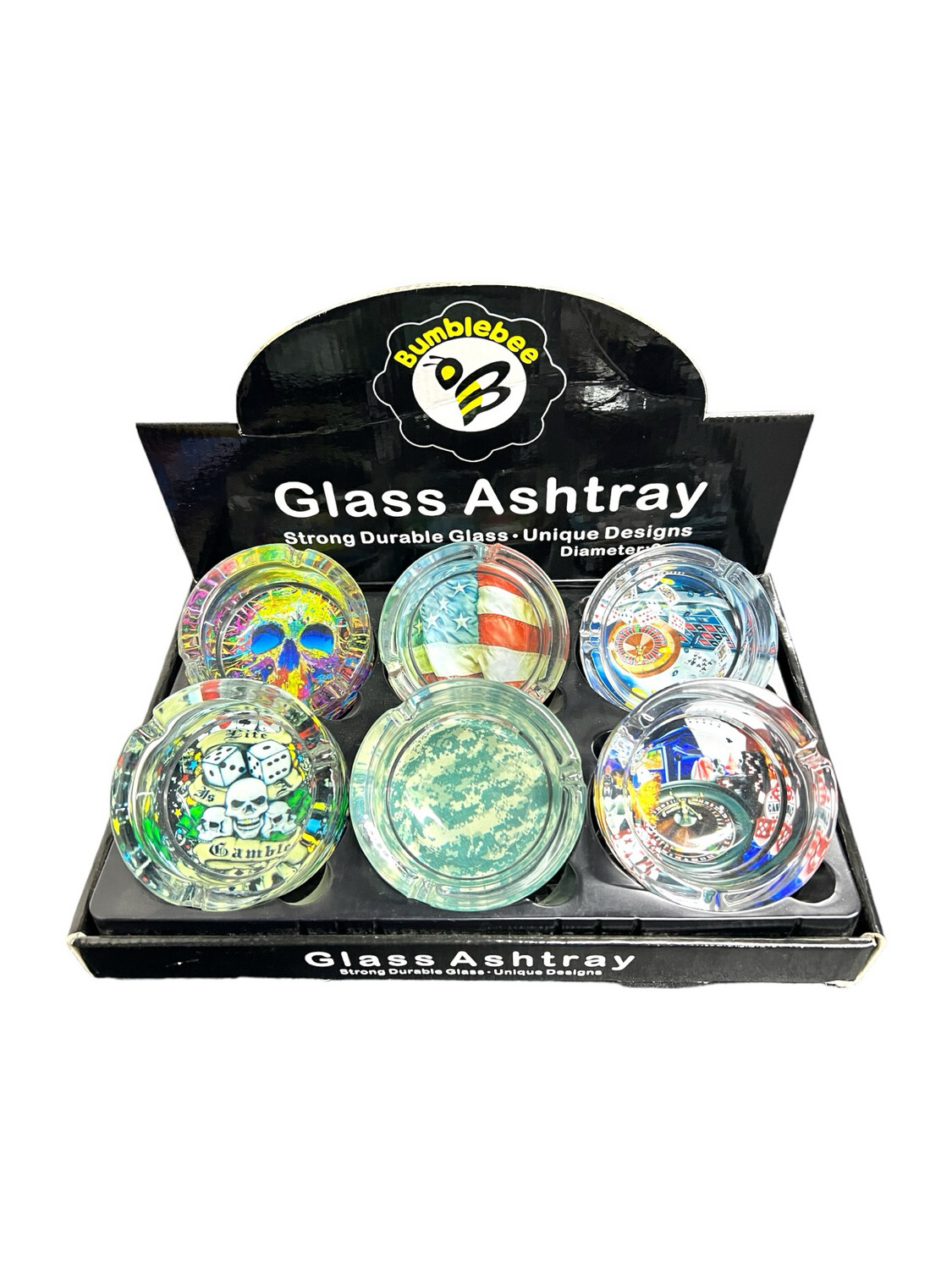 Glass Ashtray Design (6) Ct