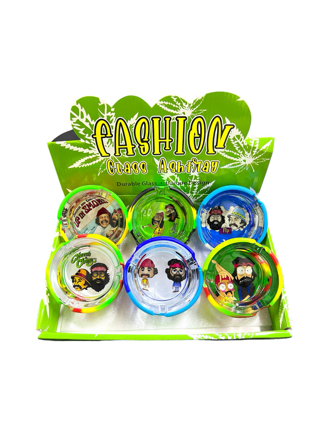 Glass Silicon Ashtray (6) Ct