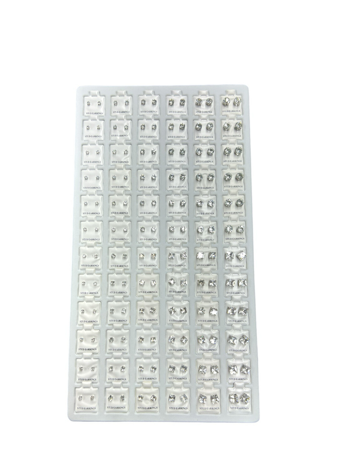 STUD EARRINGS SILVER- 72 CT