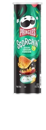 PRINGLES SCORCHIN&#39; SOUR CREAM &amp; ONION 5.5OZ