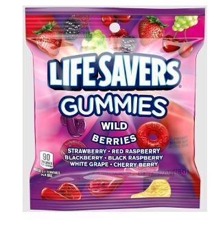 LIFESAVERS GUMMIES WILD BERRY 3.22OZ PEG
