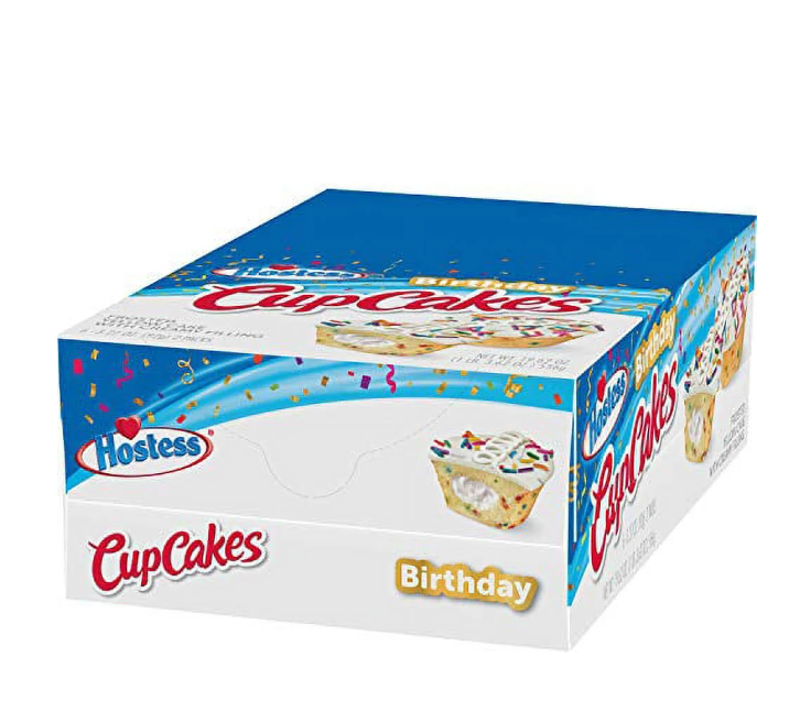 HOSTESS CUP CAKE BIRTHDAY 6/2 PACKS 3.27 Oz