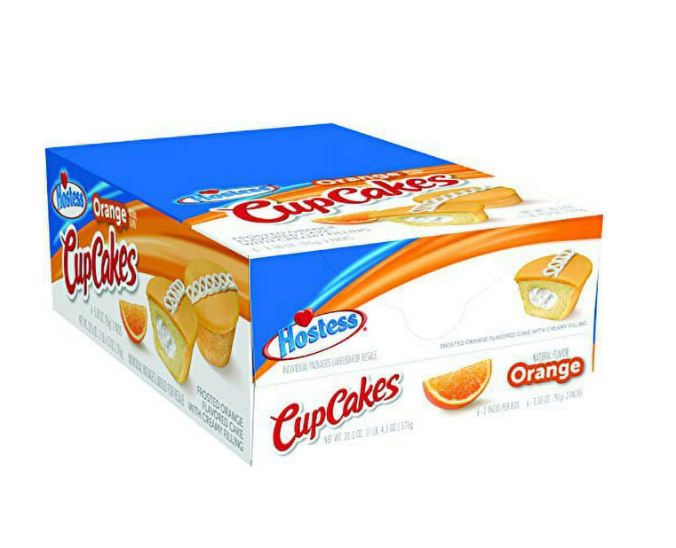 Hostess, Cup Cake Orange, Count 6-2 - 3.38 Oz