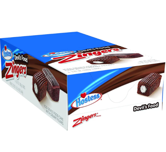 Hostess Zingers, Devil&#39;s Food, 3.81 Ounce, 6/3 Pack