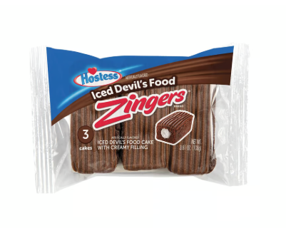 Hostess Zingers, Devil's Food, 3.81 Ounce, 6/3 Pack