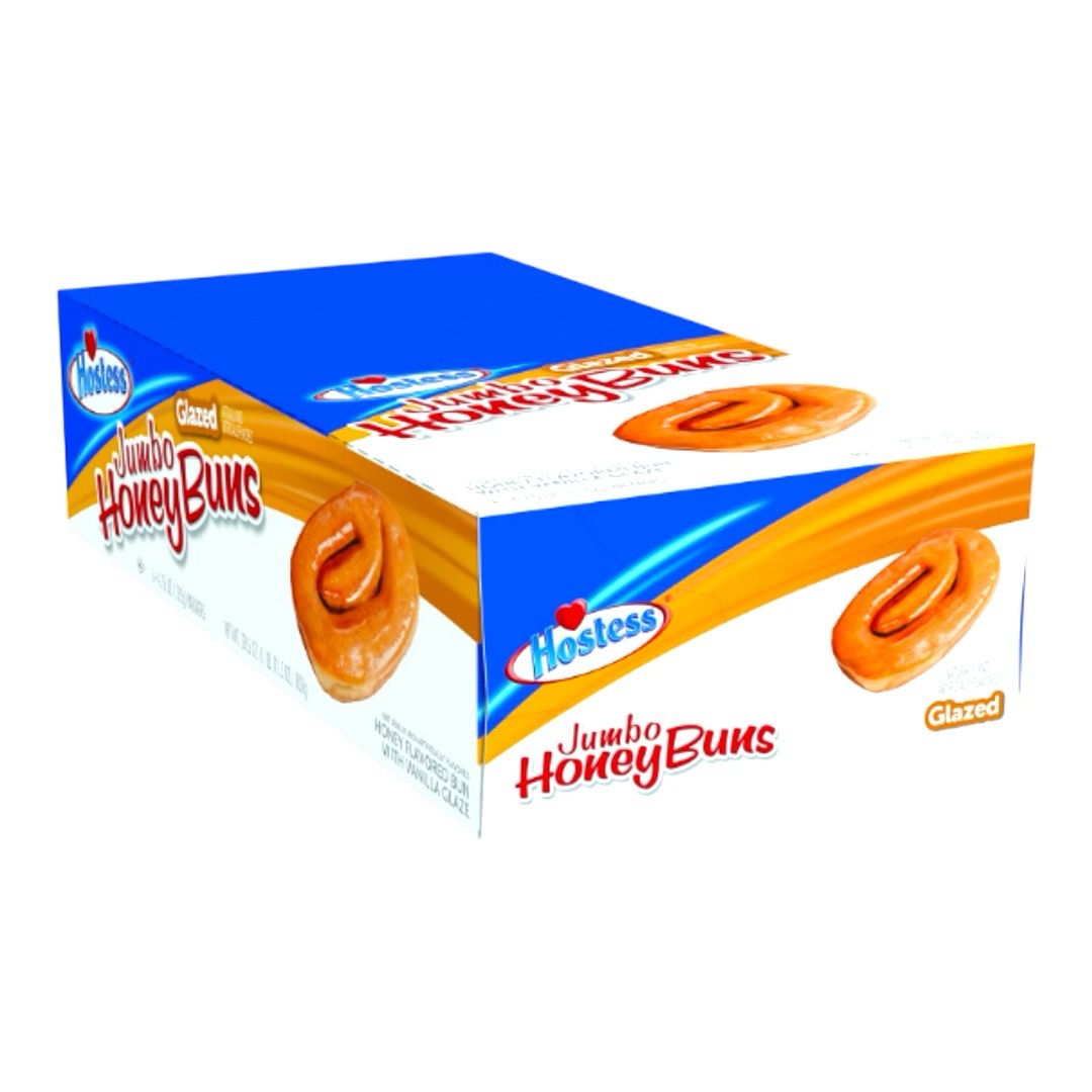 Hostess Jumbo Glazed Honey Buns - 6 Count Pack Guam