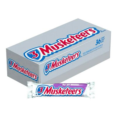 3 Musketeers Chocolate Candy Bars 36 Count 1.92 Oz
