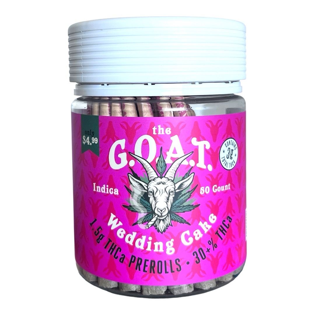 THE GOAT - WEDDING CAKE - INDICA - PRE Priced 4.99