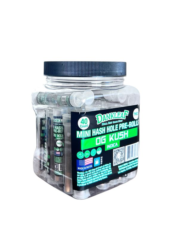 THCA - DANKLEAF MINI HASH HOLE PREROLLS 40CT - 1G EACH