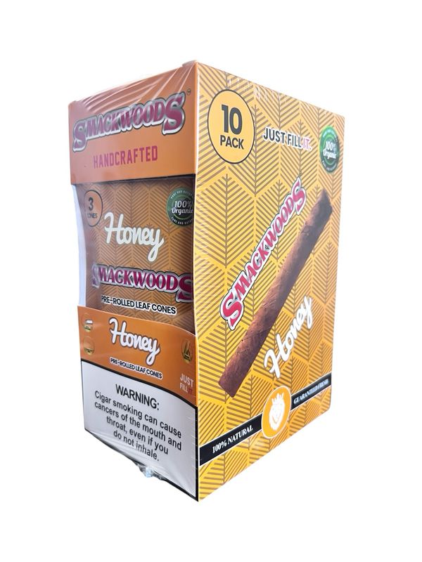 SMACK LEAF CONES - HONEY - 3 CT PER PACK - 10 PER BOX