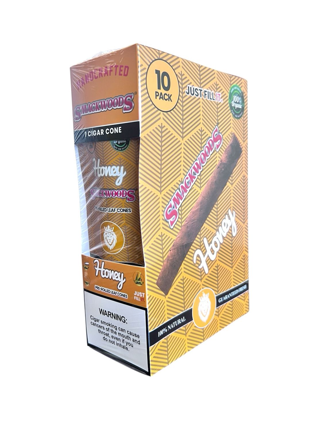 SMACK LEAF CONES - HONEY - 1 CT PER PACK - 10 PER BOX