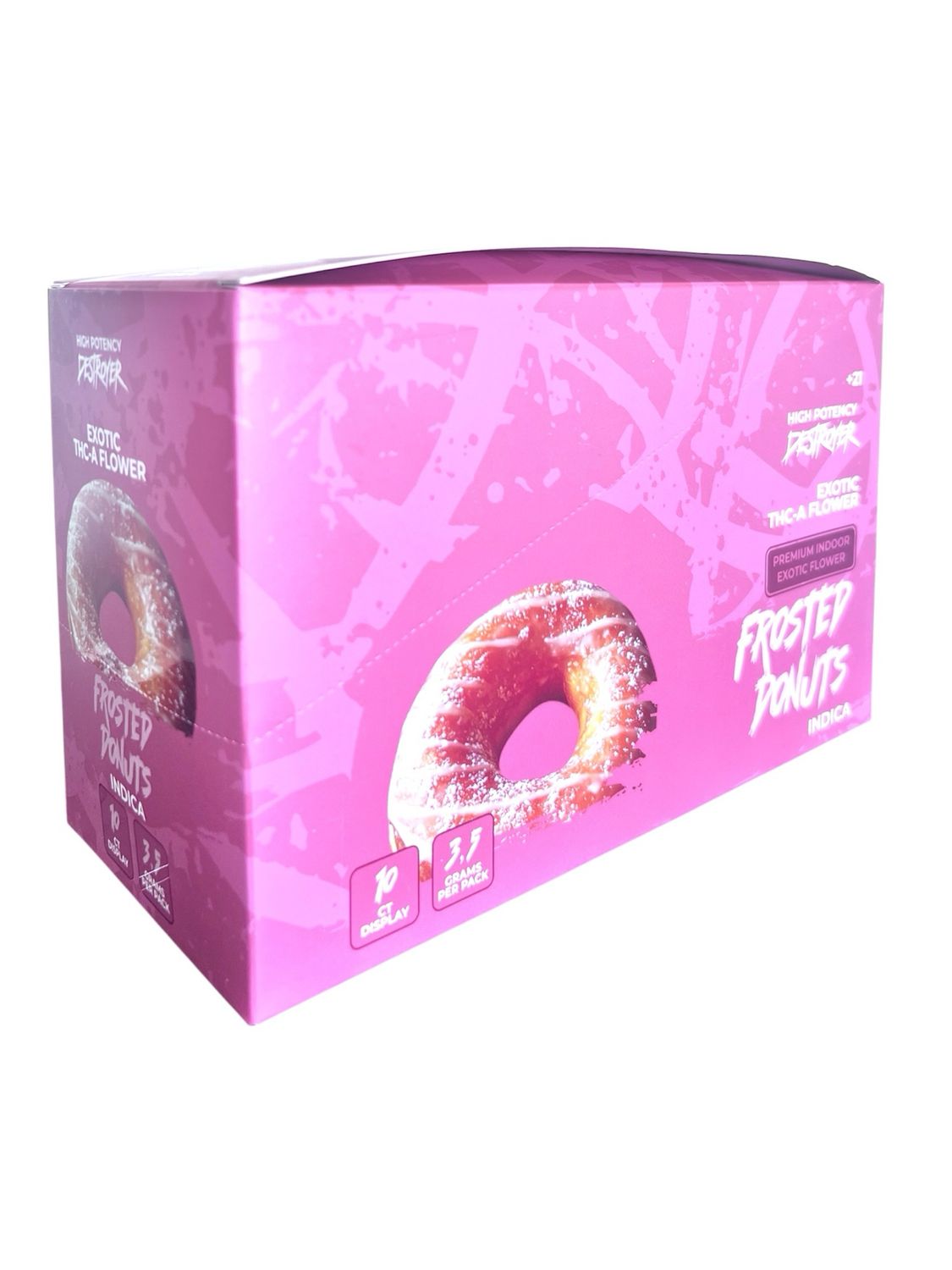 DESTROYER FROSTED DONUTS - INDICA 10 CT DISPLAY 3.5 GRAMS PER PACK