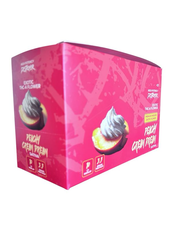 DESTROYER PEACHY CREAM DREAM - SATIVA  10 CT DISPLAY 3.5 GRAMS PER PACK