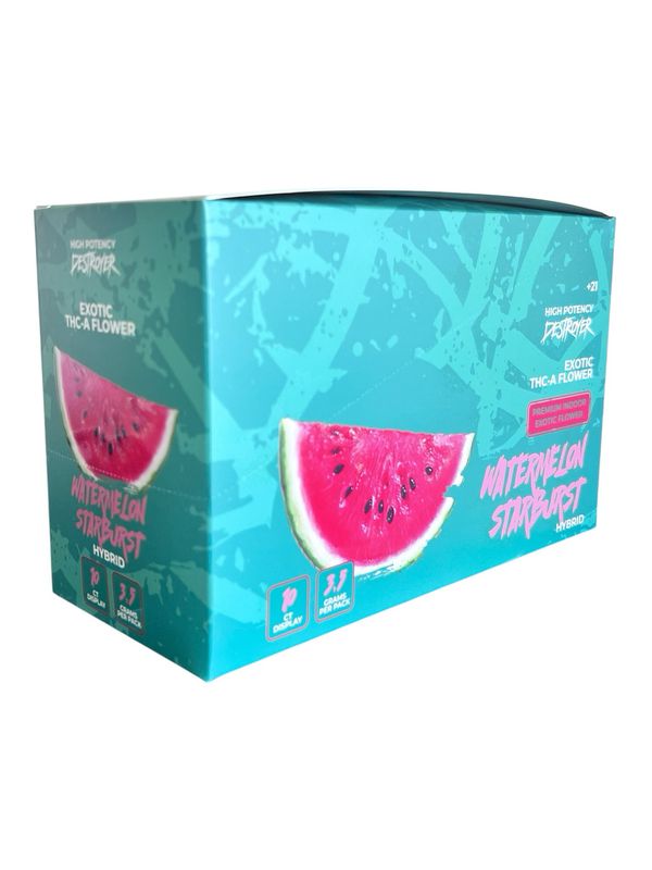 DESTROYER WATERMELON STARBURST - HYBRID  10 CT DISPLAY 3.5 GRAMS PER PACK