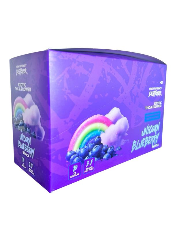 DESTROYER UNICORN BLUEBERRY - INDICA 10 CT DISPLAY 3.5 GRAMS PER PACK