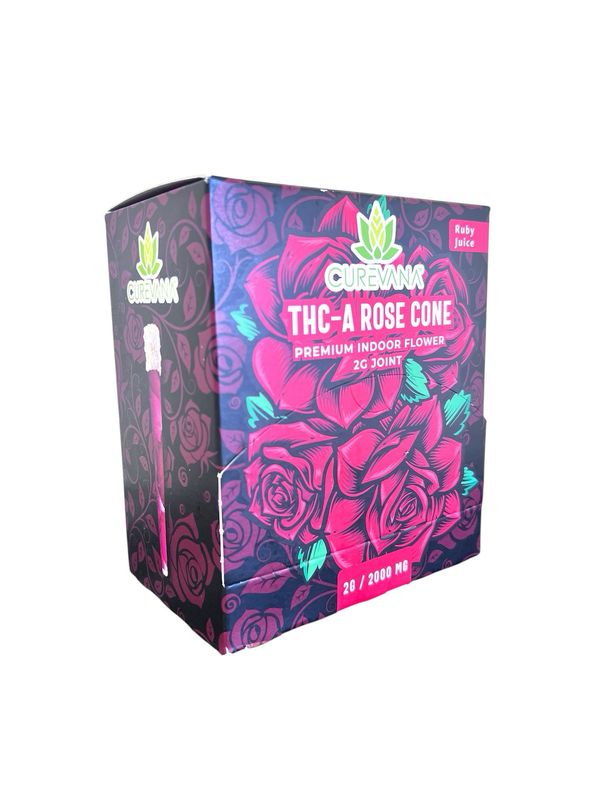 ROSE CONE DIAMOND PRE ROLL - INDICA RUBY JUICE - 2G JOINT - 24 CT