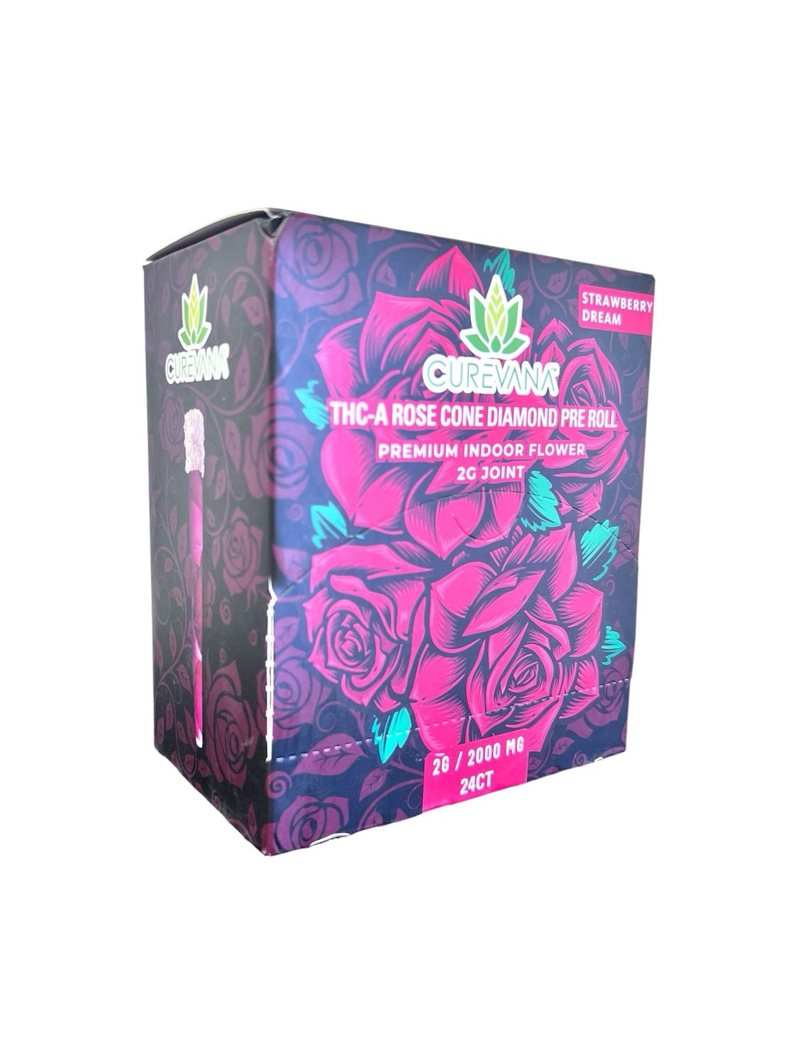 ROSE CONE DIAMOND PRE ROLL - HYBRID STRAWBERRY DREAM - 2G JOINT - 24 CT