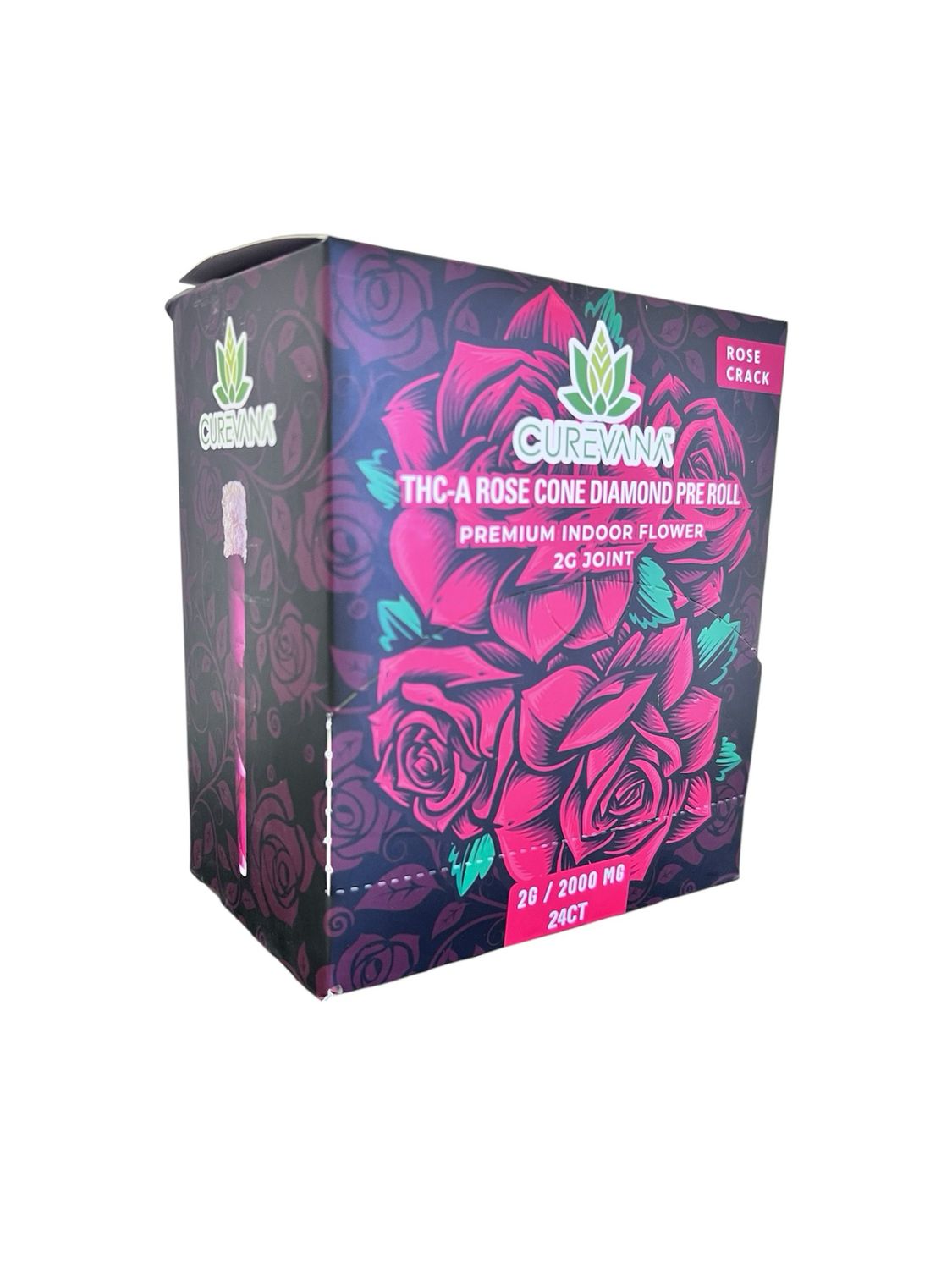 ROSE CONE DIAMOND PRE ROLL - HYBRID ROSE CRACK - 2G JOINT - 24 CT