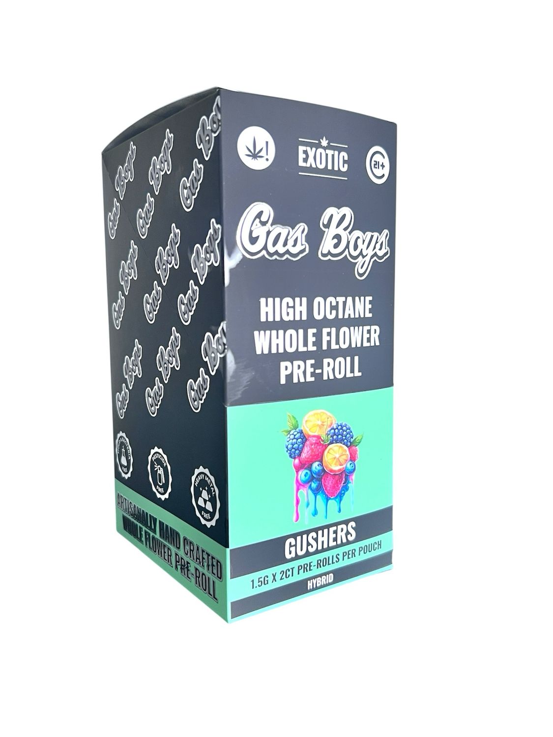 GAS BOYS EXOTIC PRE ROLL -  HYBRID - GUSHERS 1.5G /2 JOINT - 10 CT