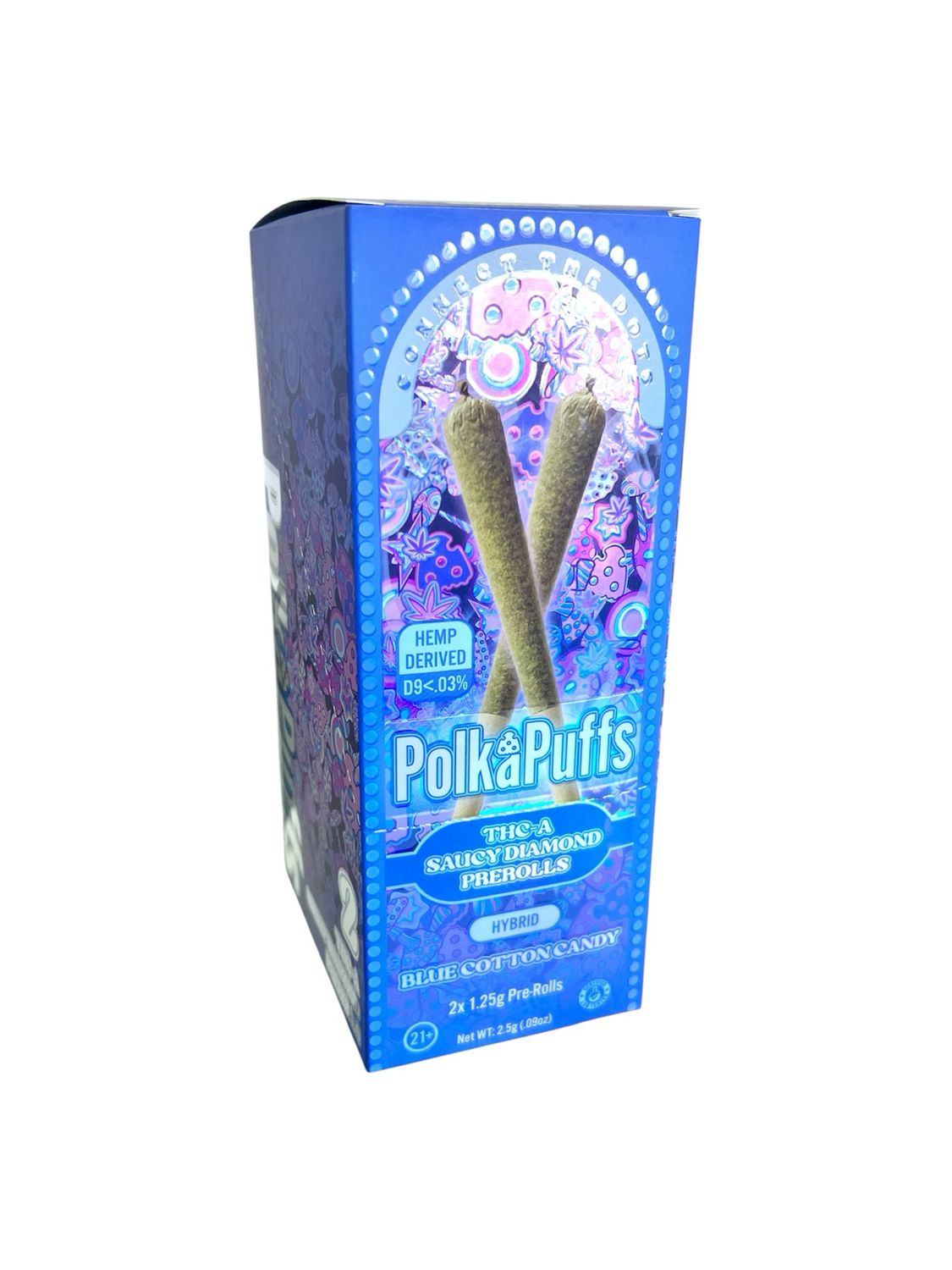 BLUE COTTON CANDY THCA PRE ROLL -  HYBRID-  1.25G /2 JOINT - 10 CT