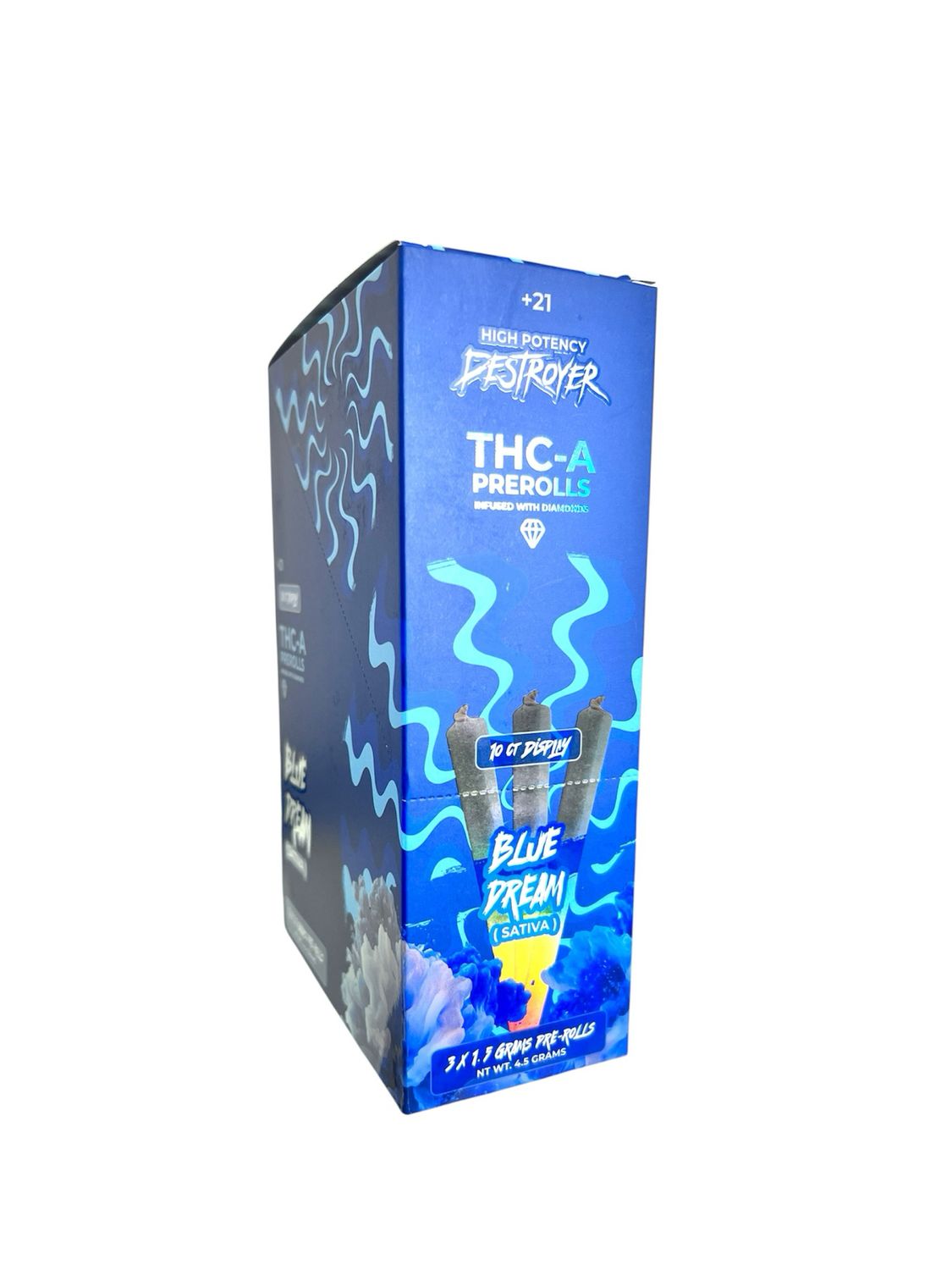 BLUE DREAM THCA PRE ROLL - SATIVA -  1.5G / 3 JOINT - 10 CT