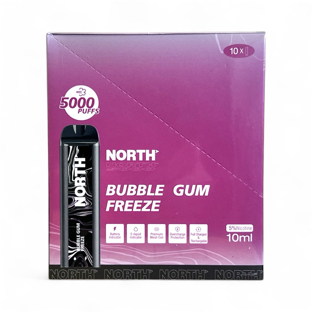 NORTH 5K PUFFS - BUBBLE GUM FREEZE