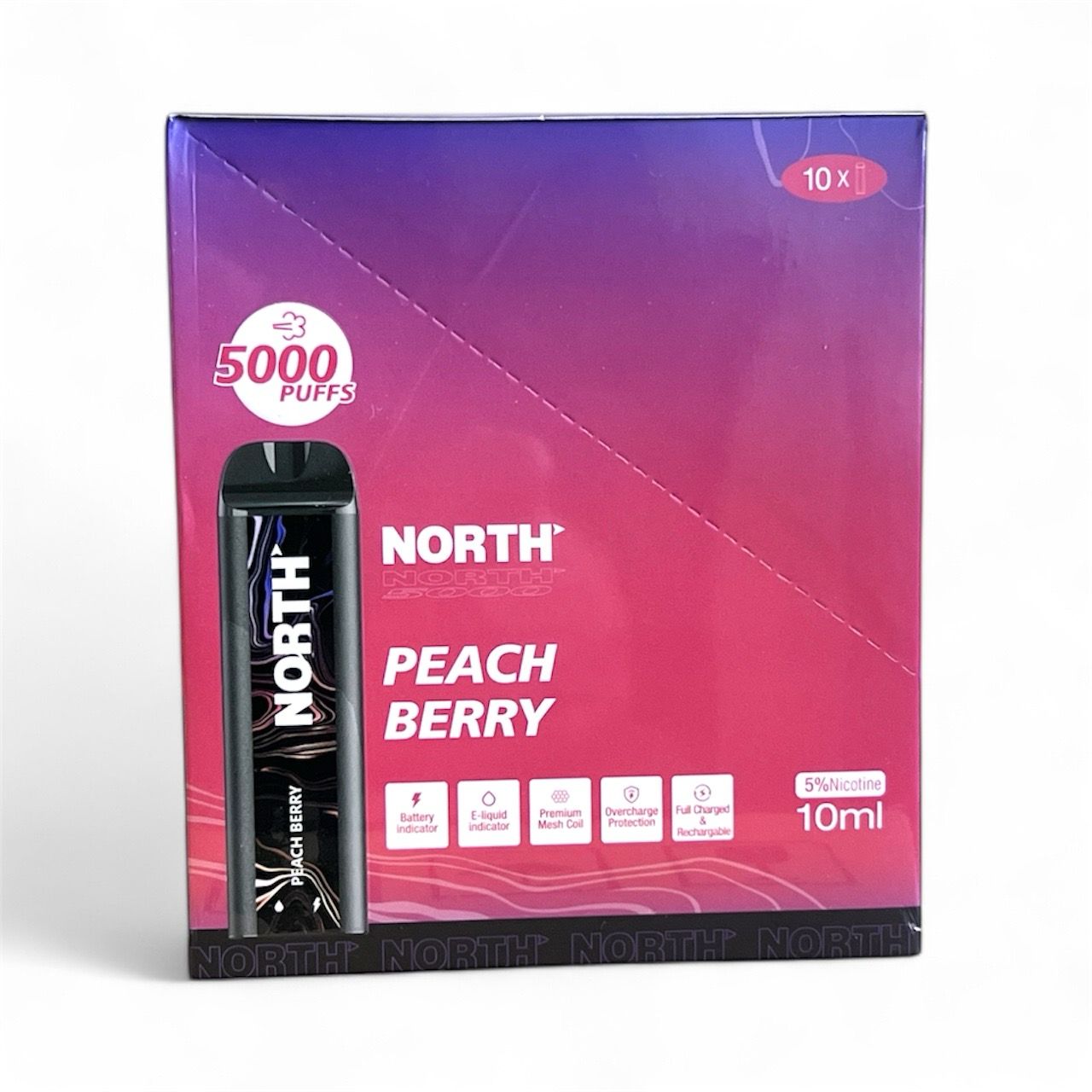 NORTH 5K PUFFS - PEACH BERRY