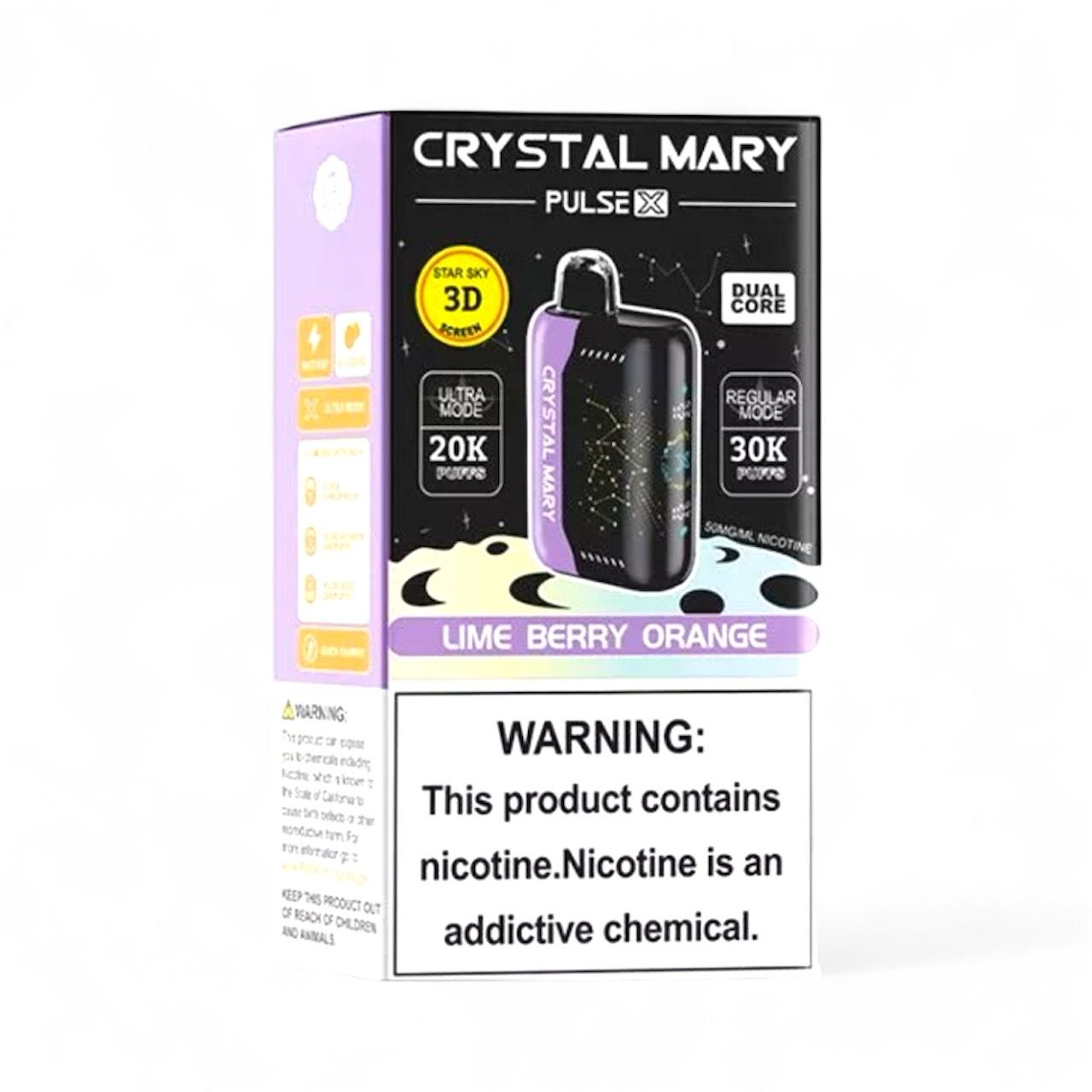 CRYSTAL MARY PULSE X 30K - LIME BERRY ORANGE
