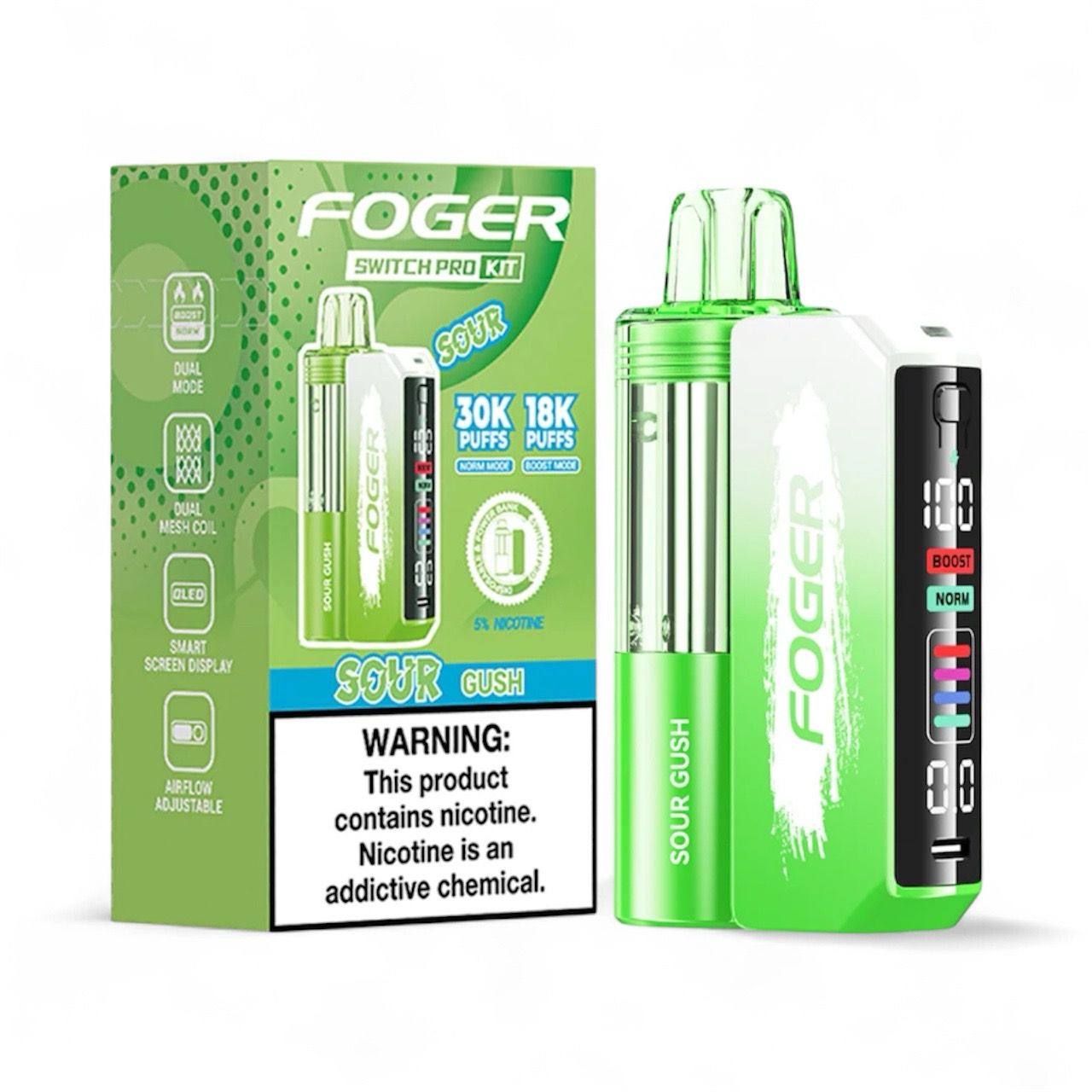 FOGER SWITCH PRO 30K PUFFS - SOUR APPLE ICE