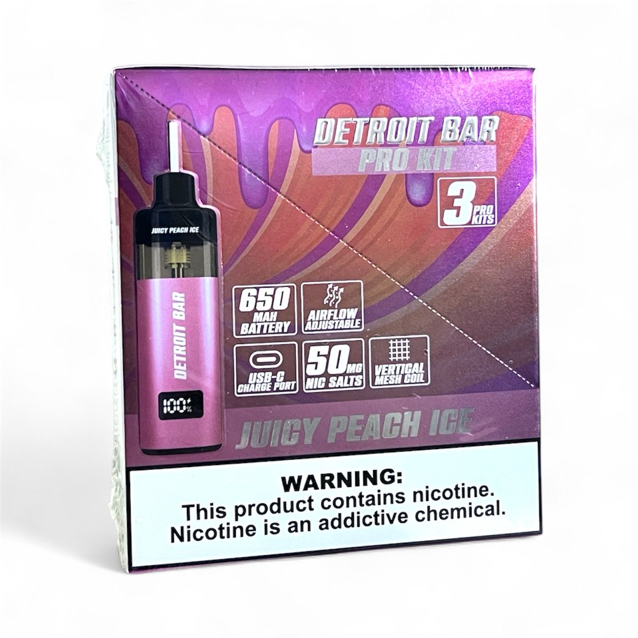 DETROIT PRO KITS 30K PUFFS - JUICY PEACH ICE