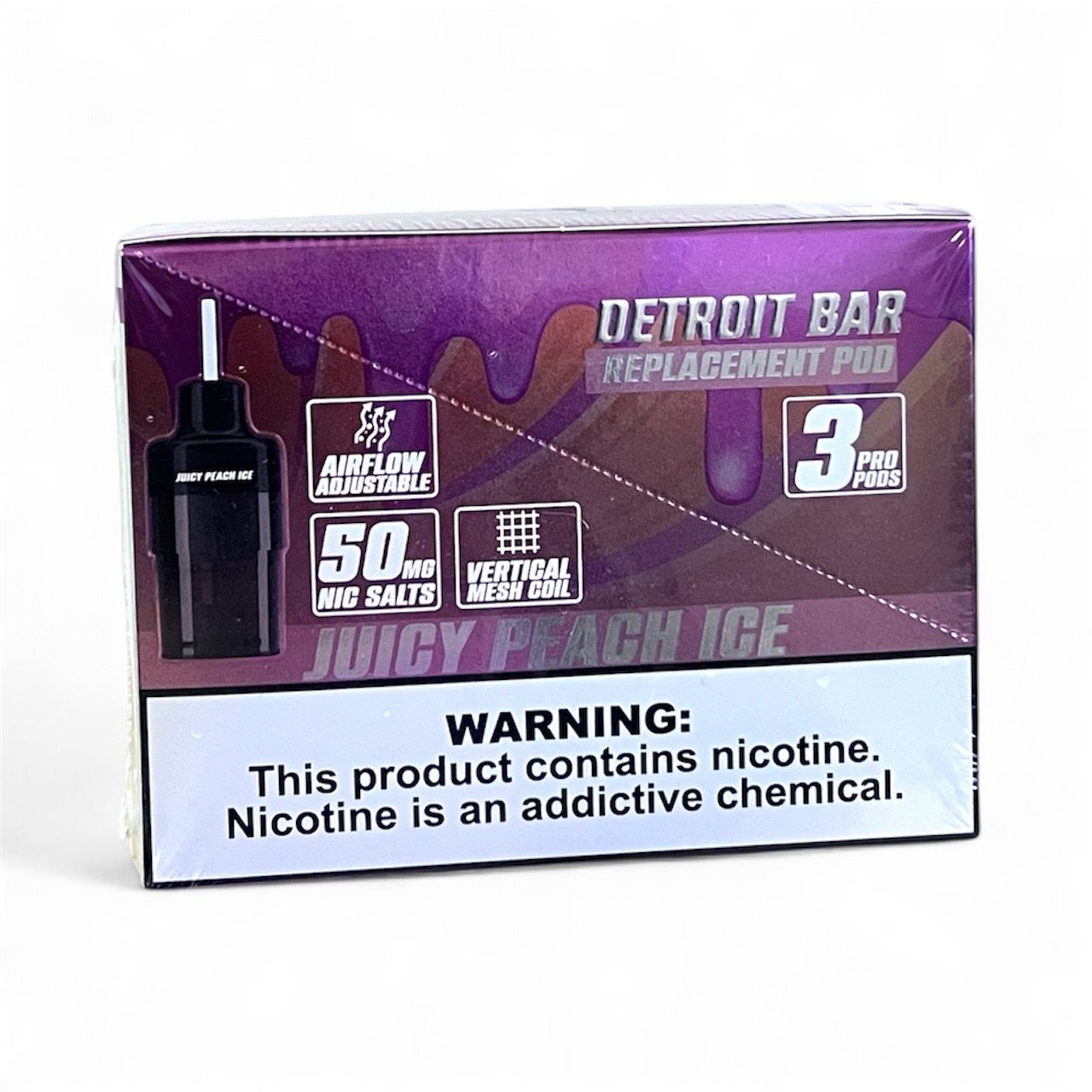 DETROIT PRO (PODS ONLY) 30K PUFFS - JUICY PEACH ICE