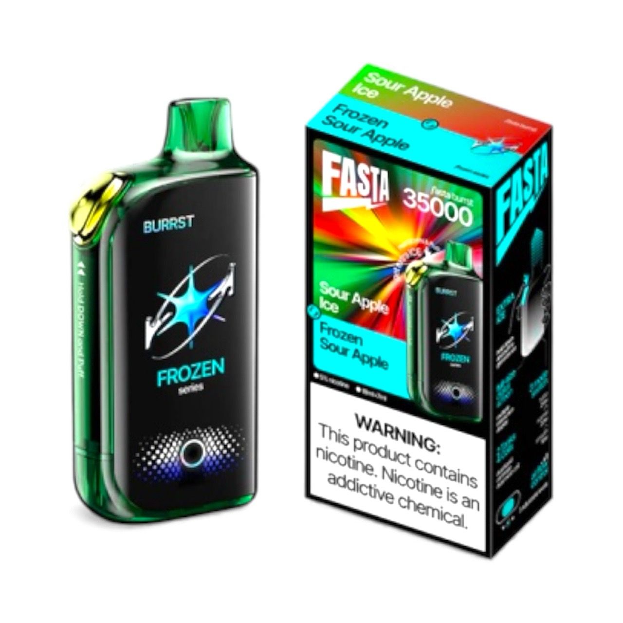 FASTA BURRST 35K PUFFS - SOUR APPLE ICE