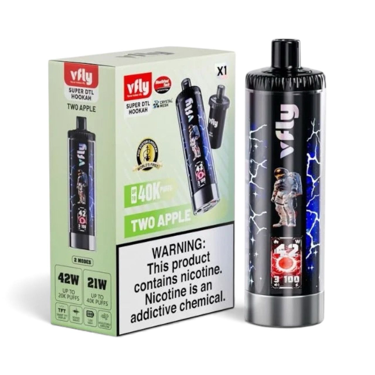 V FLY HOOKAH- TWO APPLE